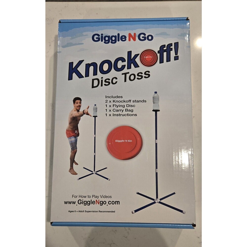 Knock-@ff Frisbee Style Disc Toss Outdoor Game Family Backyard Fun Party Kids